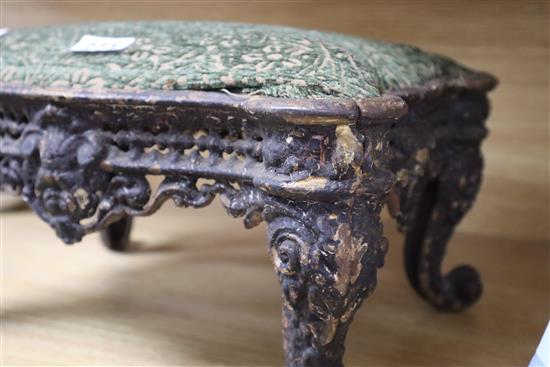 An American cast iron footstool